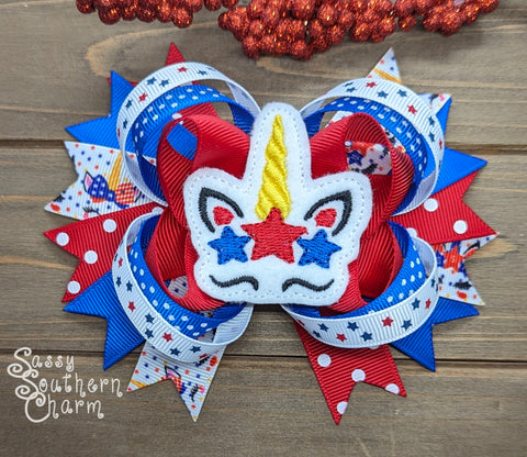 Patriotic Unicorn Bow