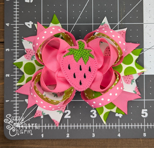 Pink Strawberry Bow