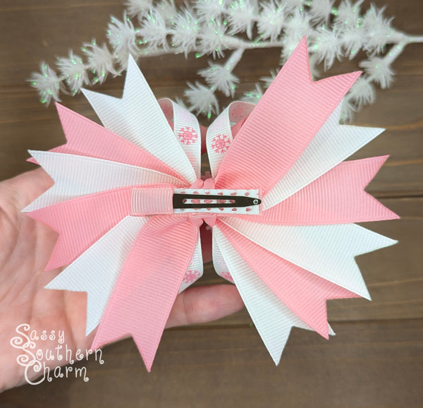 Pink Snowflake Bow
