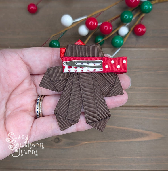 Gingerbread Man Bow