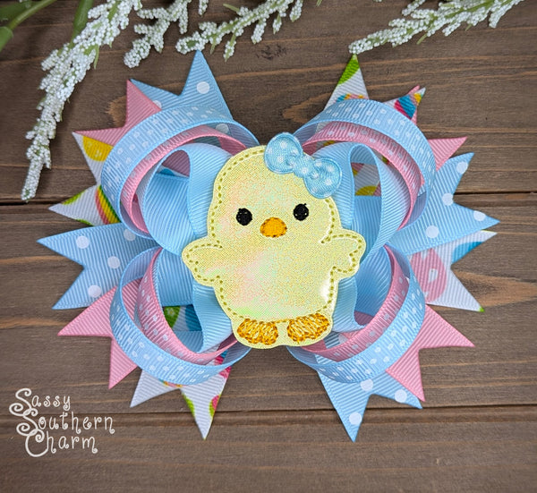 Easter Chick Hair Bow