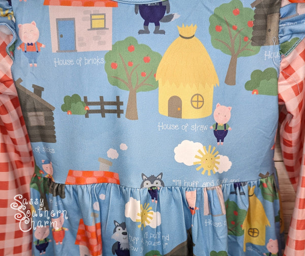 Three Little Pigs Dress -10/12