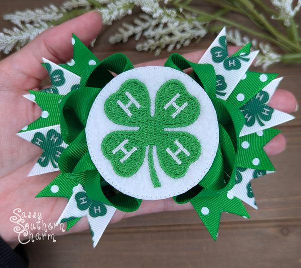 4H Hair Bow