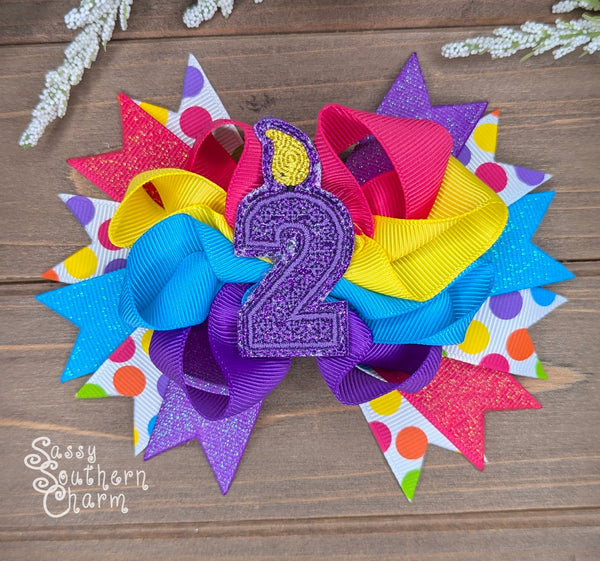 Birthday Candle Bow