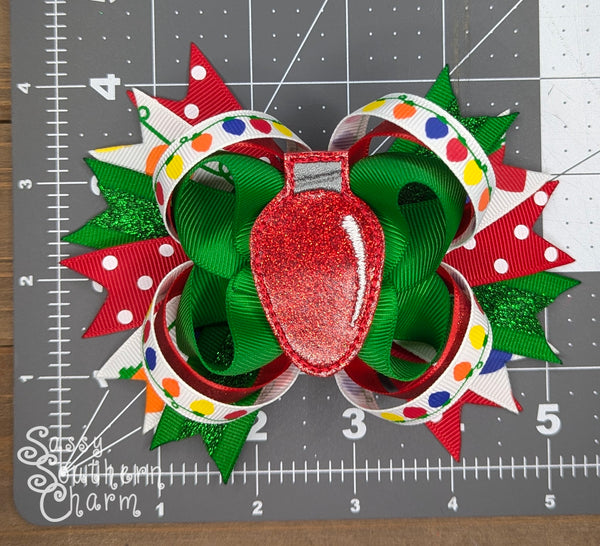Red Christmas Bulb Bow