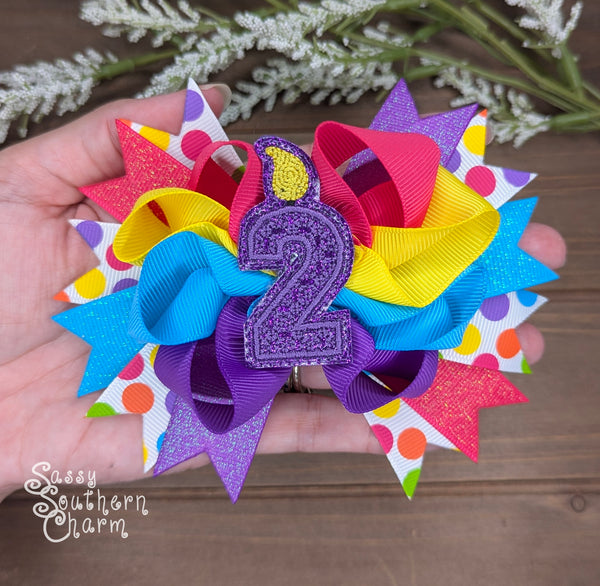 Birthday Candle Bow