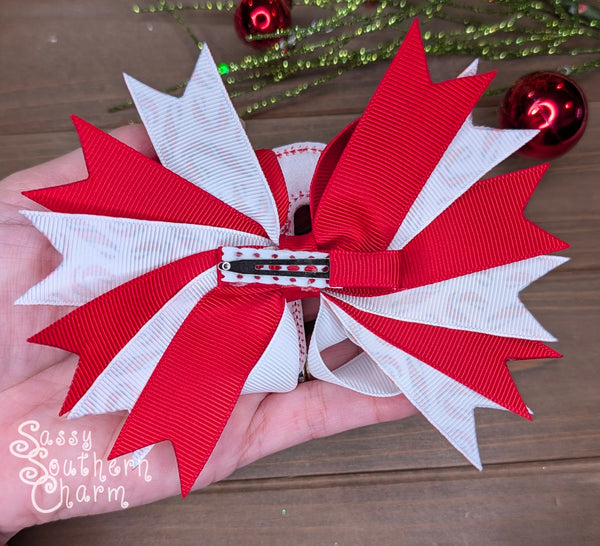 Candy Cane Bow
