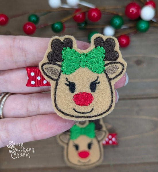 Reindeer Feltie Bows