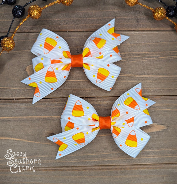 Candy Corn Bow Set