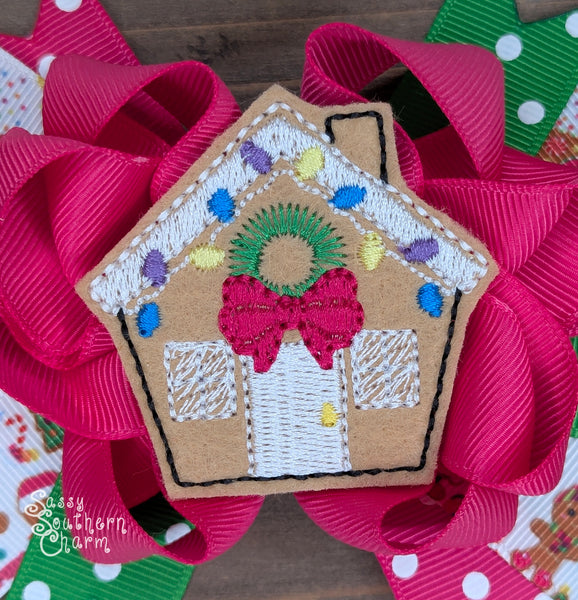 Gingerbread House Bow