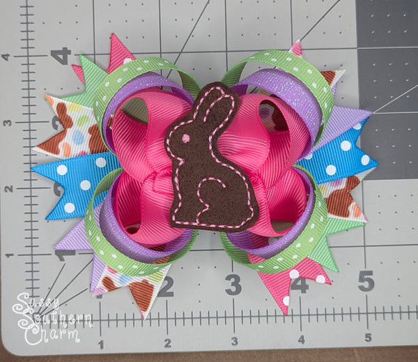 Chocolate Bunny Bow