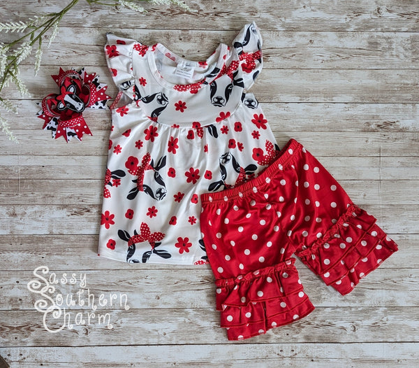 Polka Dot Cow Tunic Set -12/18M, 2T, 7/8