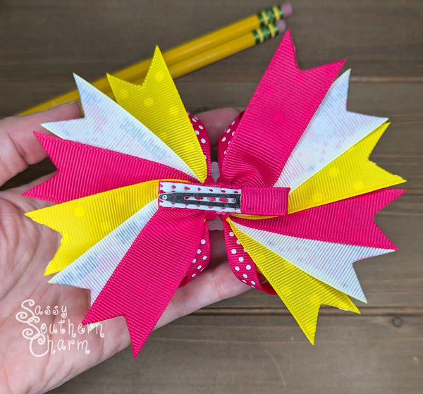 Little Miss Second Grade Bow
