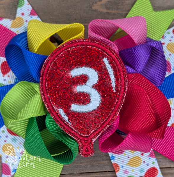 Birthday Balloon Bow