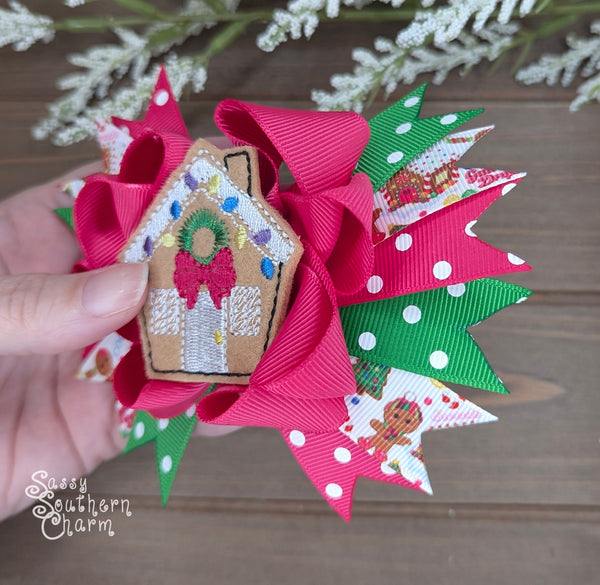 Gingerbread House Bow