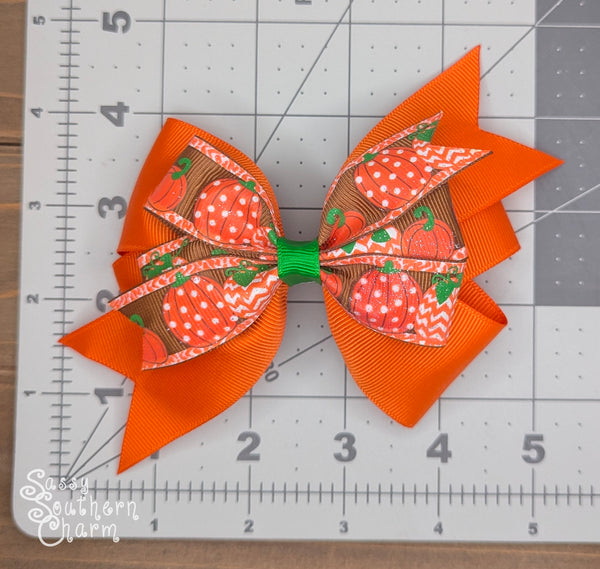Fall Pumpkin Bow