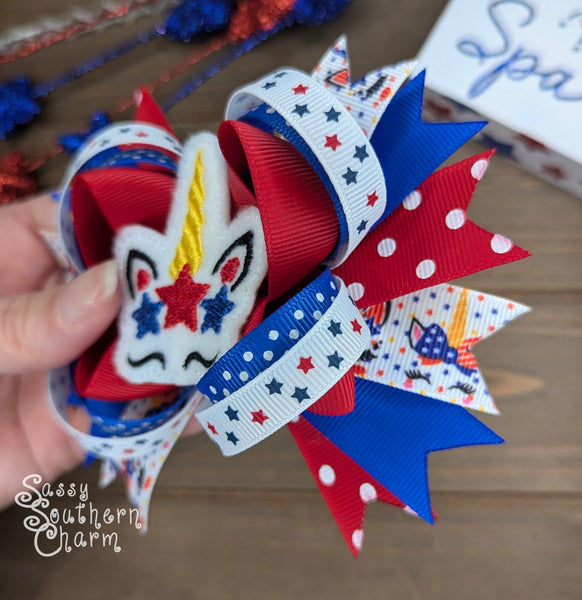 Patriotic Unicorn Bow