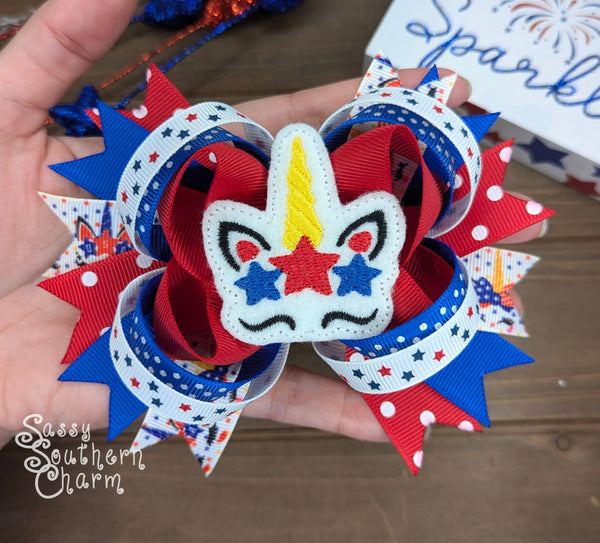 Patriotic Unicorn Bow
