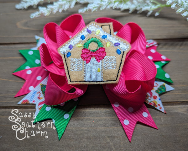 Gingerbread House Bow