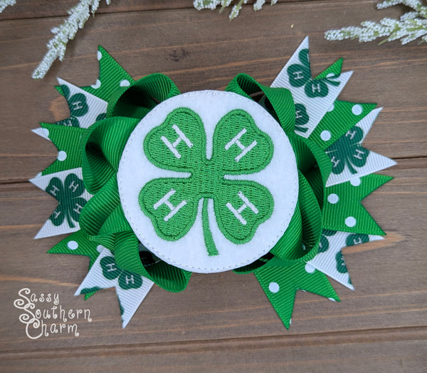 4H Hair Bow