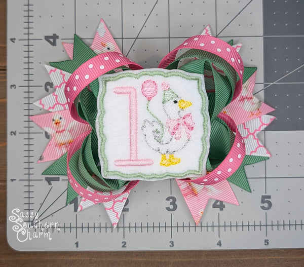 Silly Goose Birthday Bow
