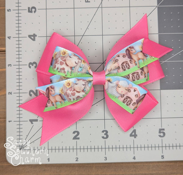 Pink Farm Bow