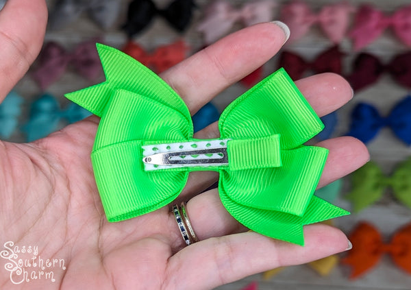 Mini Bow - Neon Green