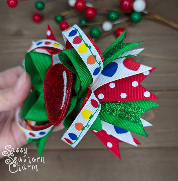 Red Christmas Bulb Bow