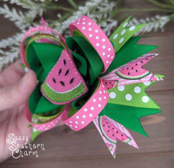 Pink Watermelon Bow
