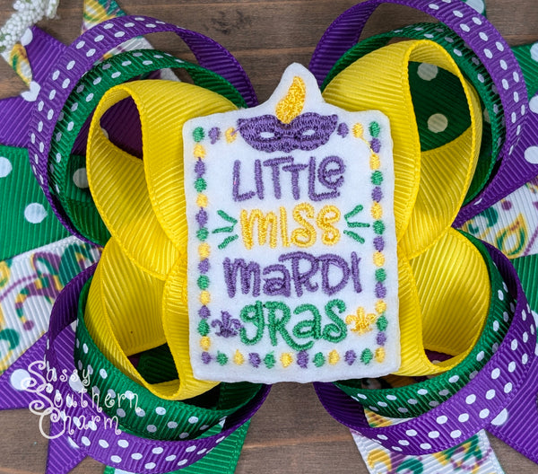 Little Miss Mardi Gras Bow