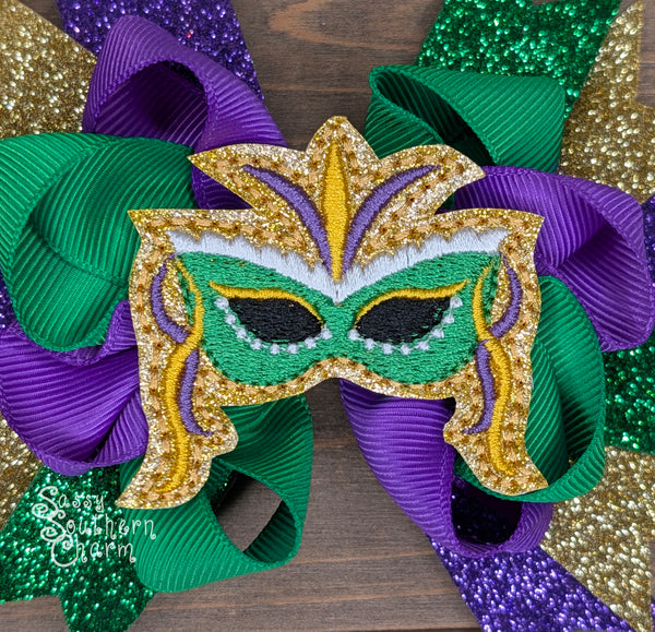 Mardi Gras Hair Bow