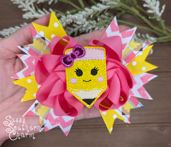 Pink Pencil Bow