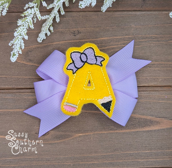 "A" Pencil Bow