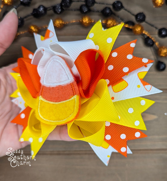 Candy Corn Bow