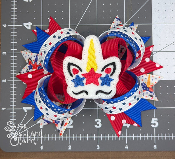 Patriotic Unicorn Bow
