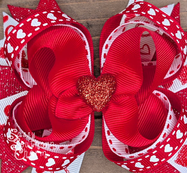 Red Heart Bow