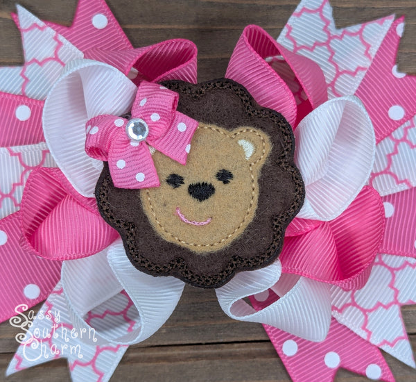 Pink Lion Bow