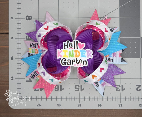 Hello Kindergarten Bow
