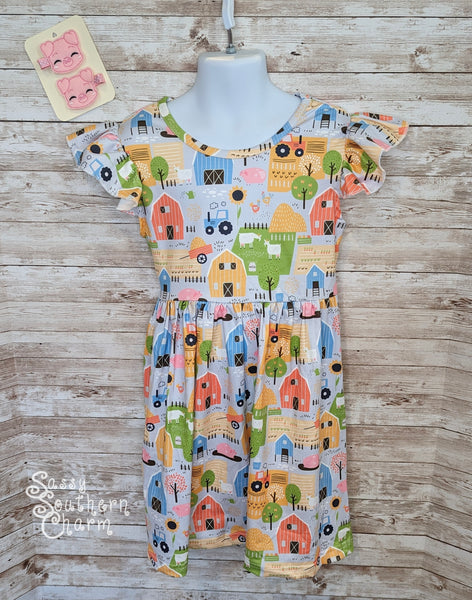 Around the Farm Dress -5