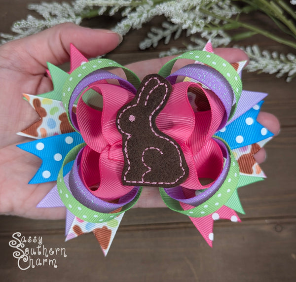 Chocolate Bunny Bow