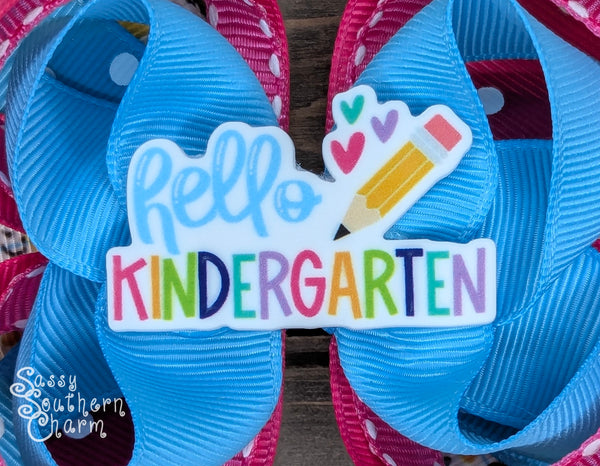 Hello Kindergarten Bow