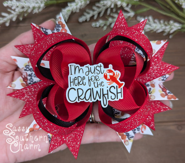 Crawfish Hair Bow