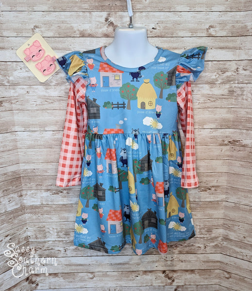 Three Little Pigs Dress -10/12