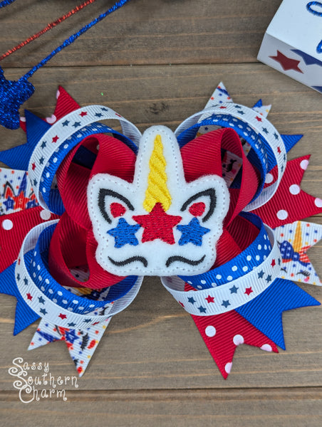 Patriotic Unicorn Bow