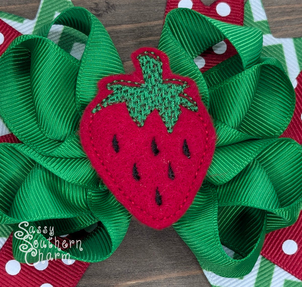 Red Strawberry Bow