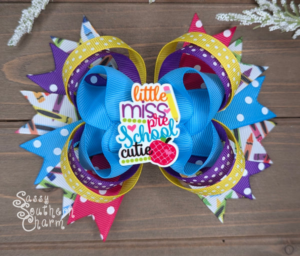 Little Miss Kindergarten Bow