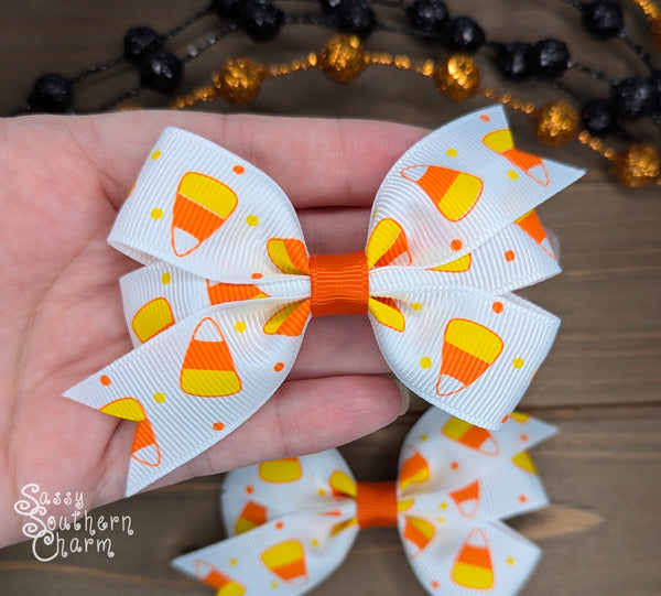 Candy Corn Bow Set