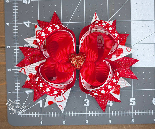 Red Heart Bow
