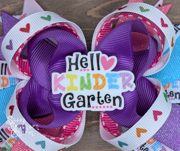 Hello Kindergarten Bow