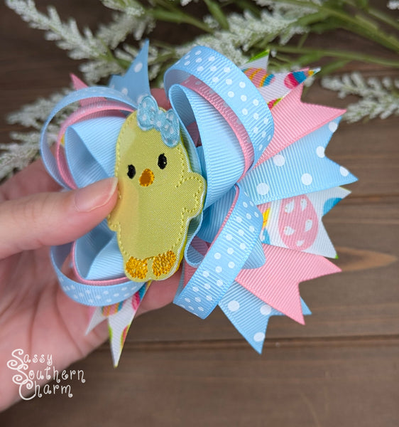 Easter Chick Hair Bow